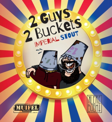 Muifel x Klere Boght 2 Guys 2 Buckets Logo