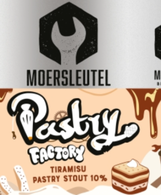 Moersleutel Pastry Factory Tiramisu Pastry Stout logo Moersleutel Pastry Factory Tiramisu Pastry Stout logo
