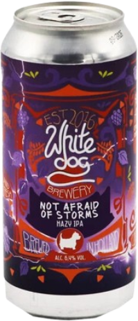 White Dog Not Afraid of Storms blikje