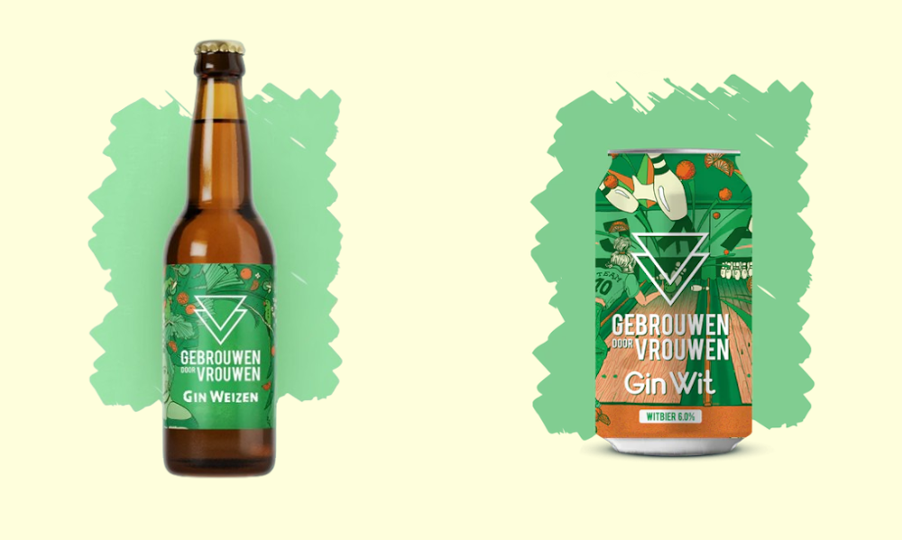Flesje Gin Weizen en blikje Gin Wit Flesje Gin Weizen en blikje Gin Wit