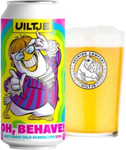 Uiltje Oh, Behave blik en glas bier