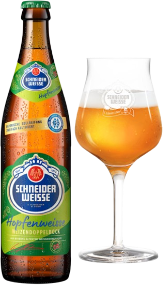 Schneider Tap 5 Meine Hopfenweisse fles en glas