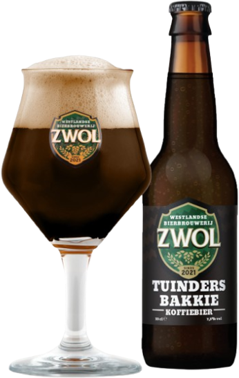 ZWOL Tuindersbakkie bier flesje en glas ZWOL Tuindersbakkie bier flesje en glas
