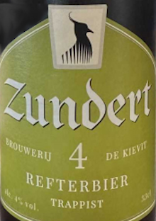 Zundert 4 etiket op de fles