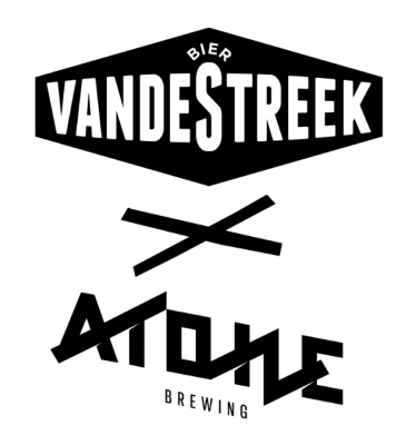 Gedeeltelijk zichtbaar zwart-wit logo met tekst Vandestreek en gekruiste lijnen.