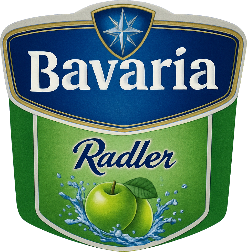 Etiket van Bavaria Radler Appel