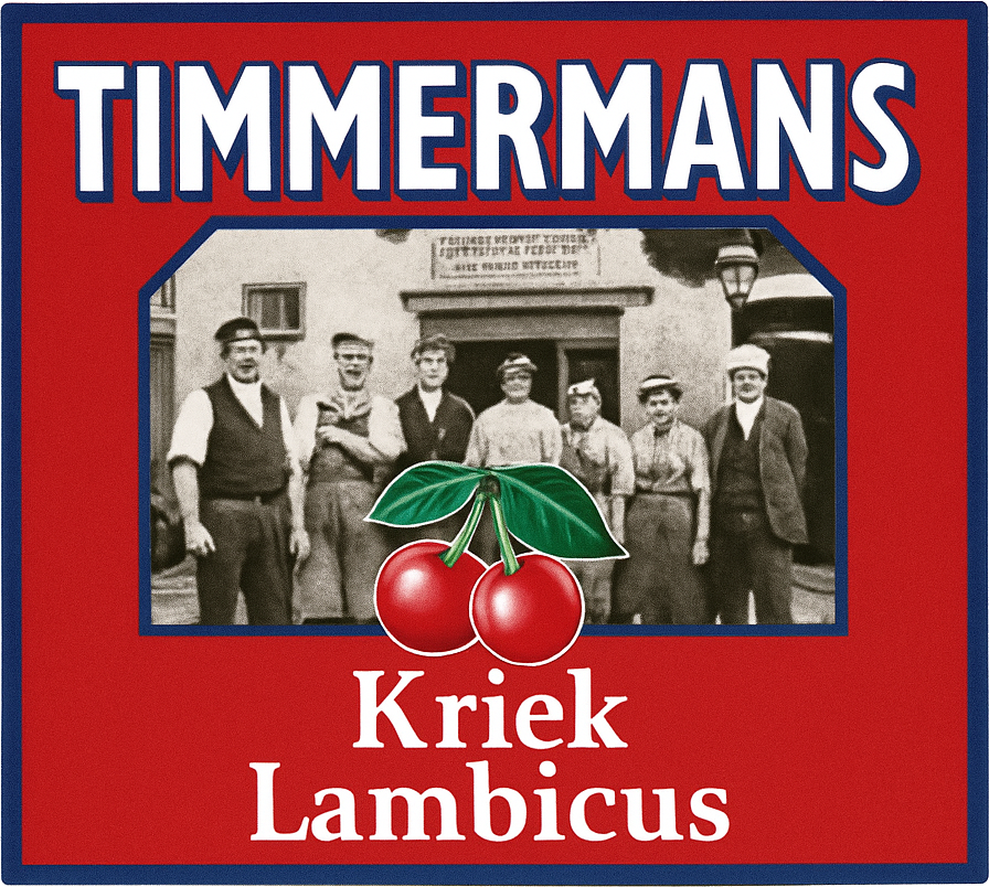 Etiket van Timmermans Kriek