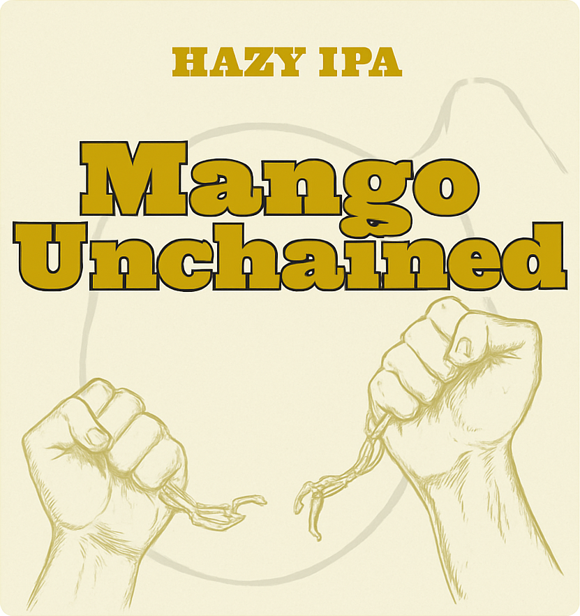 Etiket van BRAUW Mango Unchained