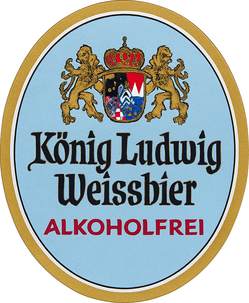 Etiket van König Ludwig Weißbier Alkoholfrei