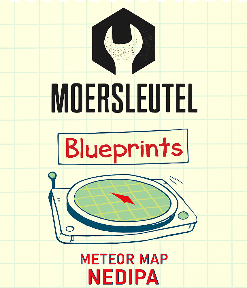 Etiket van Moersleutel Meteor Map