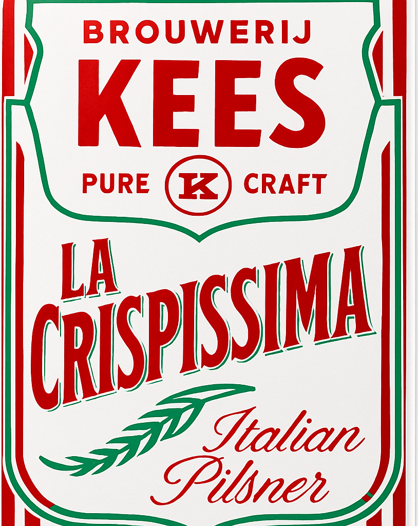 Etiket van Kees x Folkingebrew La Crispissima