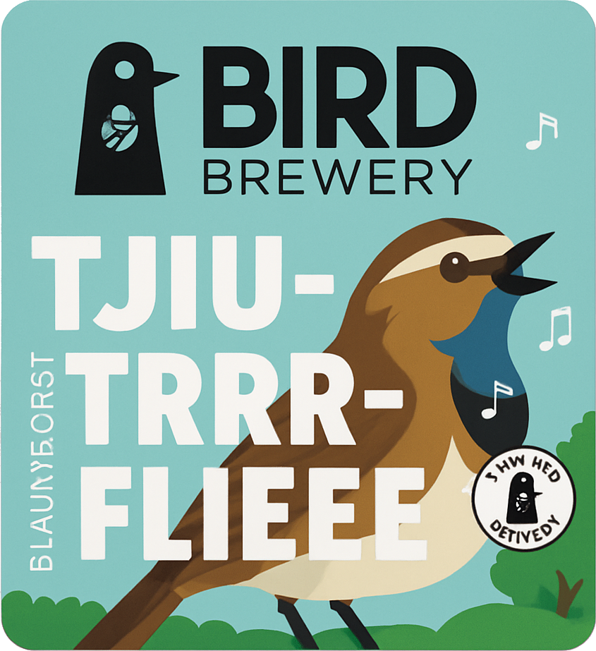 Etiket van Bird Tjiu-trrr-flieee