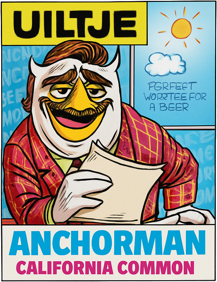 Etiket van Uiltje Anchorman