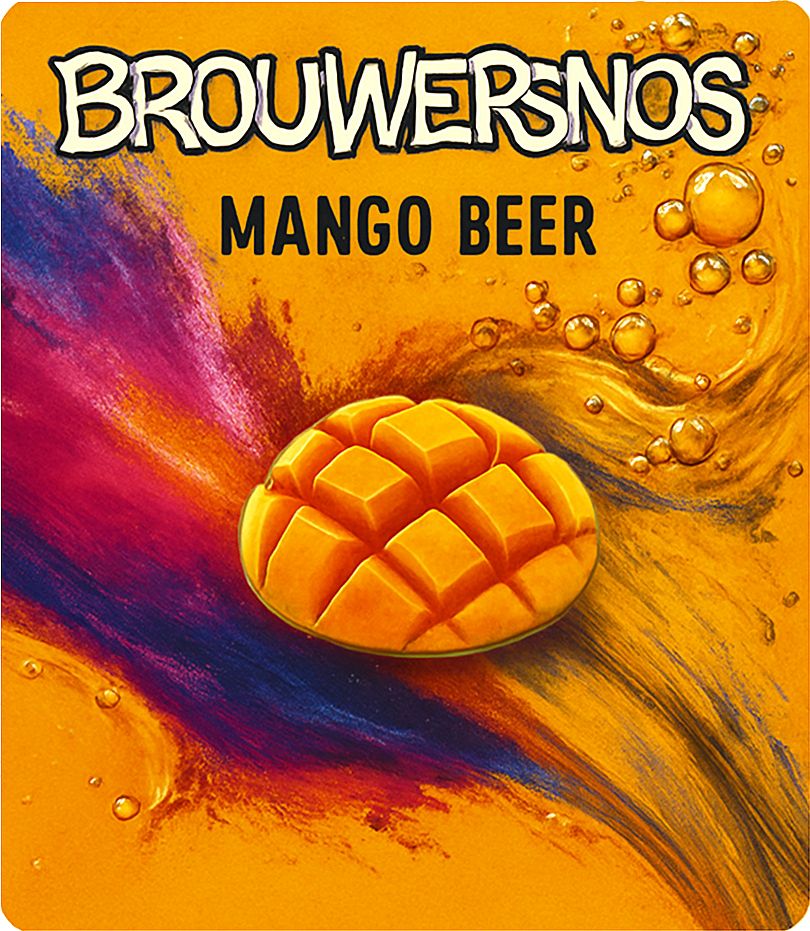 Etiket van Brouwersnös Bier met Mango