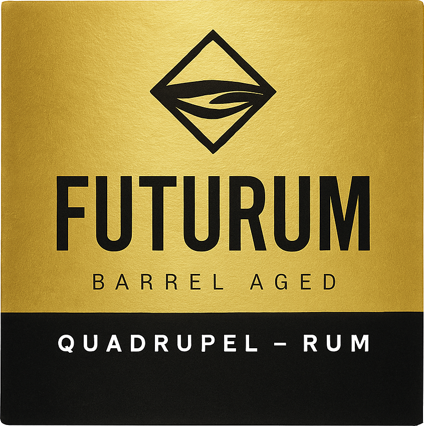 Etiket van Futurum Quadrupel BA Rum