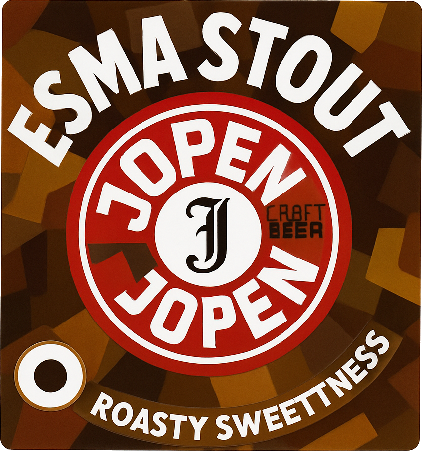 Etiket van Jopen Esma Stout