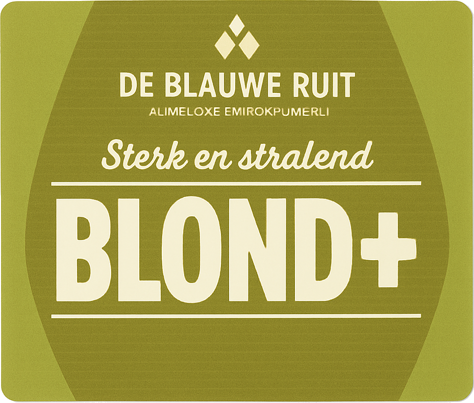 Etiket van De Blauwe Ruit BLOND+
