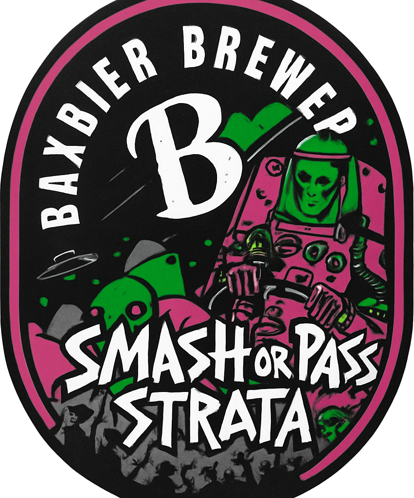 Etiket van Baxbier Smash or Pass: Strata