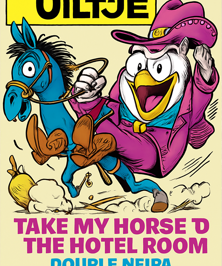 Etiket van Uiltje Take my Horse to the Hotel Room