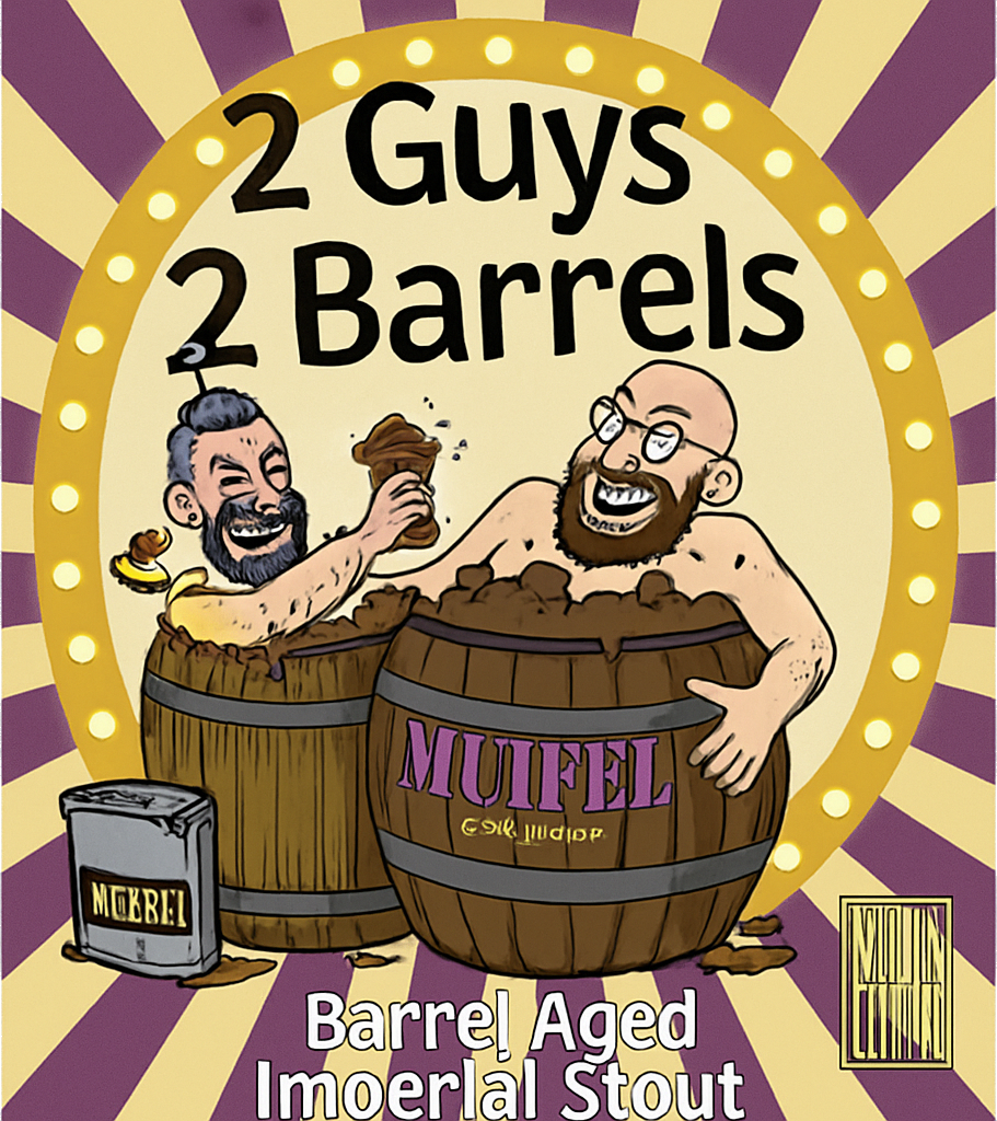Etiket van Muifel 2 Guys 2 Barrels