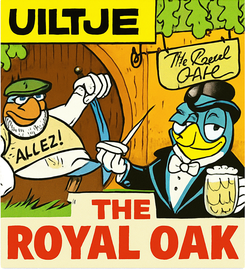 Etiket van Uiltje The Royal Oak
