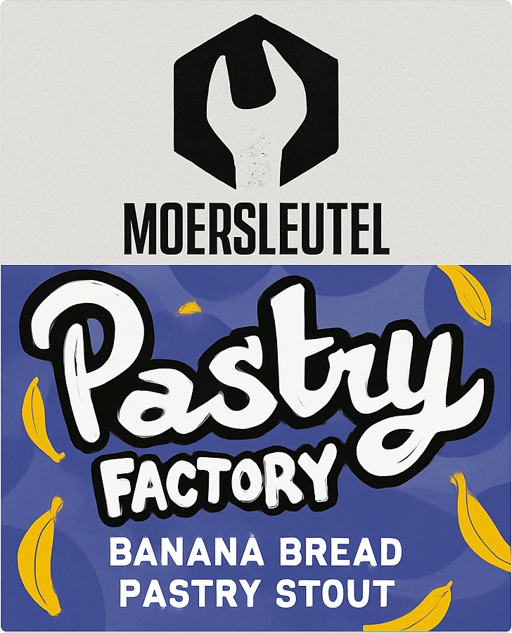Etiket van Moersleutel Banana Bread Pastry Stout