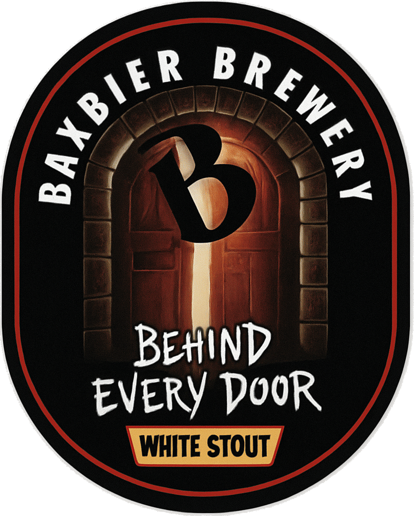 Etiket van Baxbier Behind Every Door