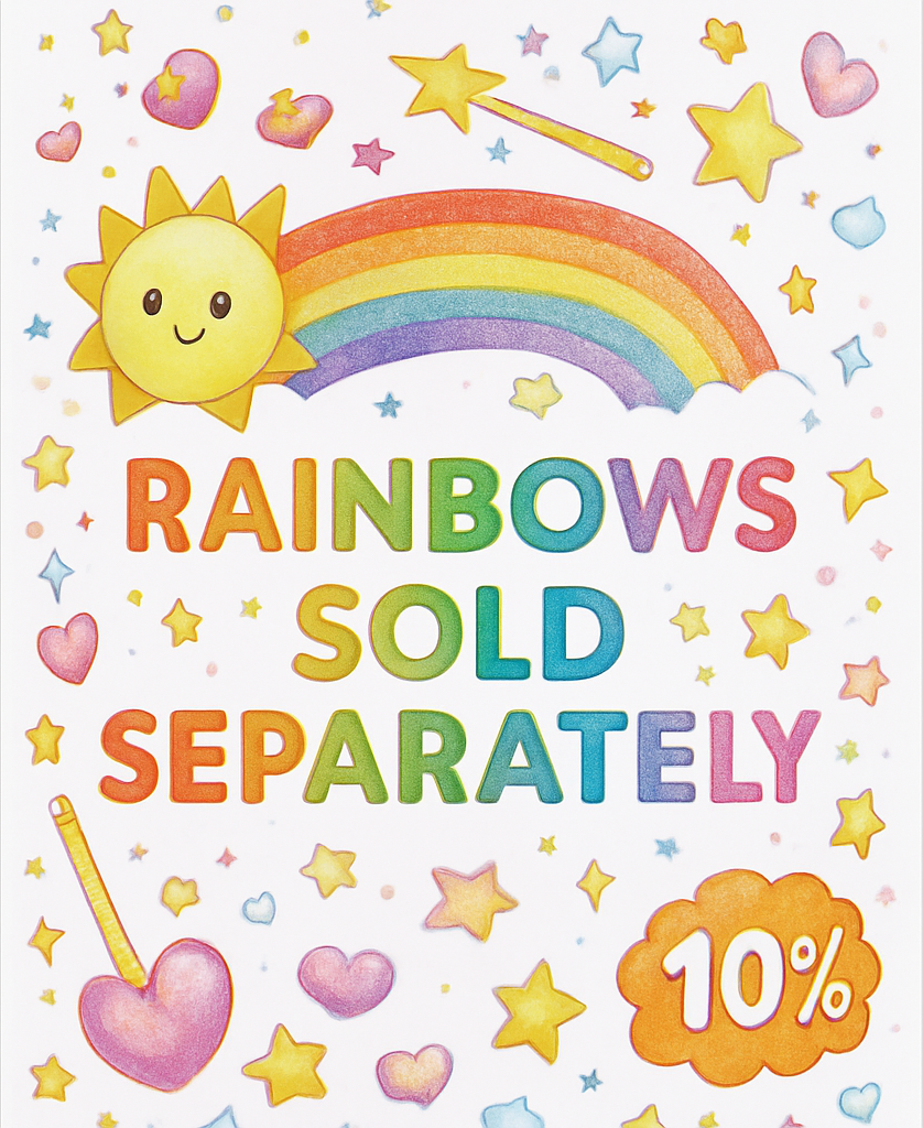 Etiket van White Dog Rainbows Sold Separately