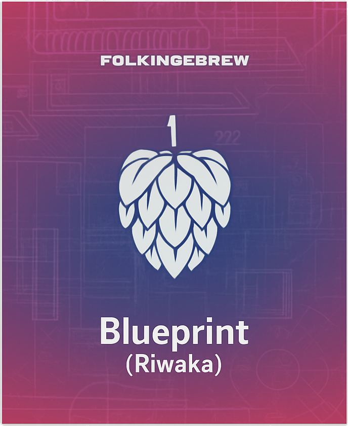 Etiket van Folkingebrew Blueprint Riwaka