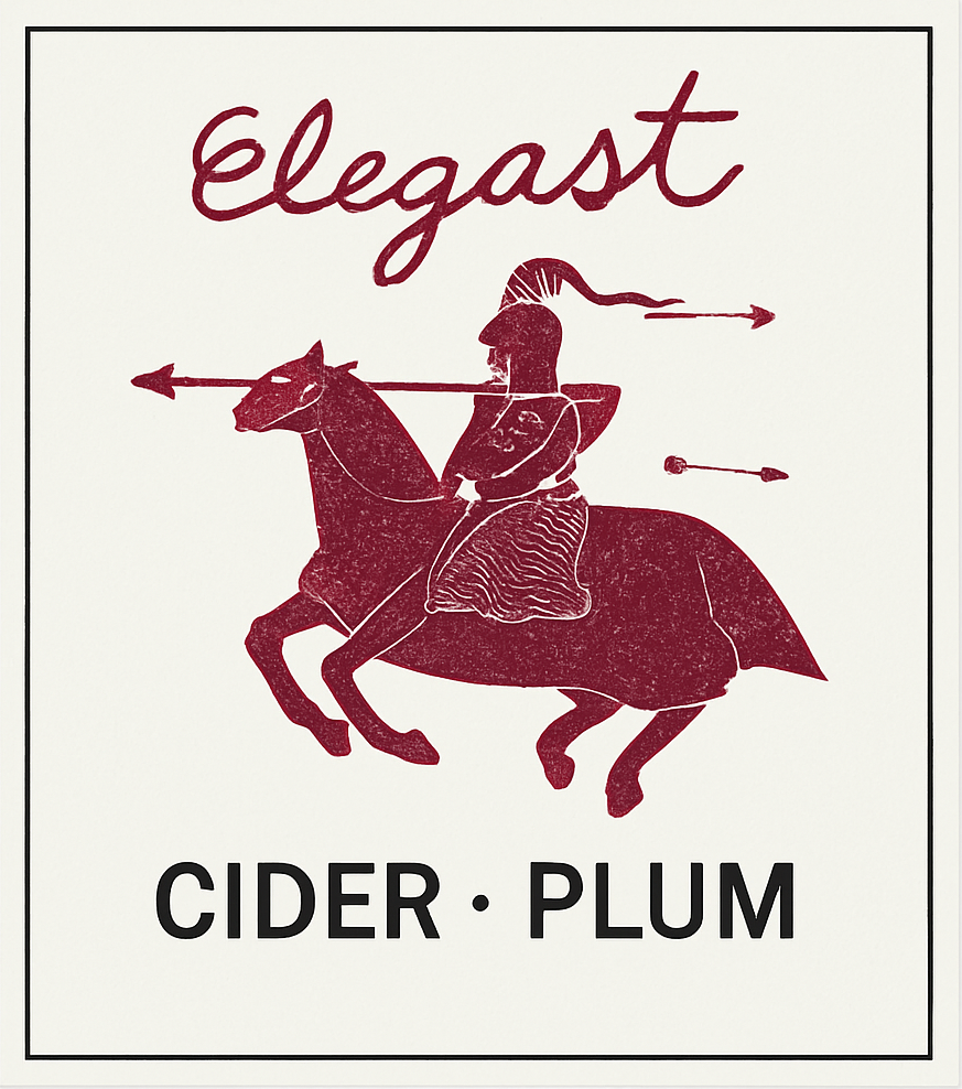 Etiket van Elegast Plum Cider