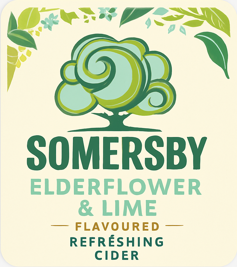 Etiket van Somersby Elderflower & Lime