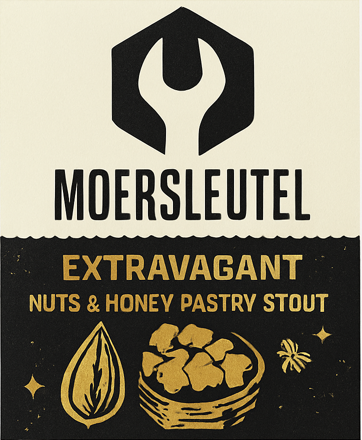 Etiket van Moersleutel Extravagant Nuts & Honey