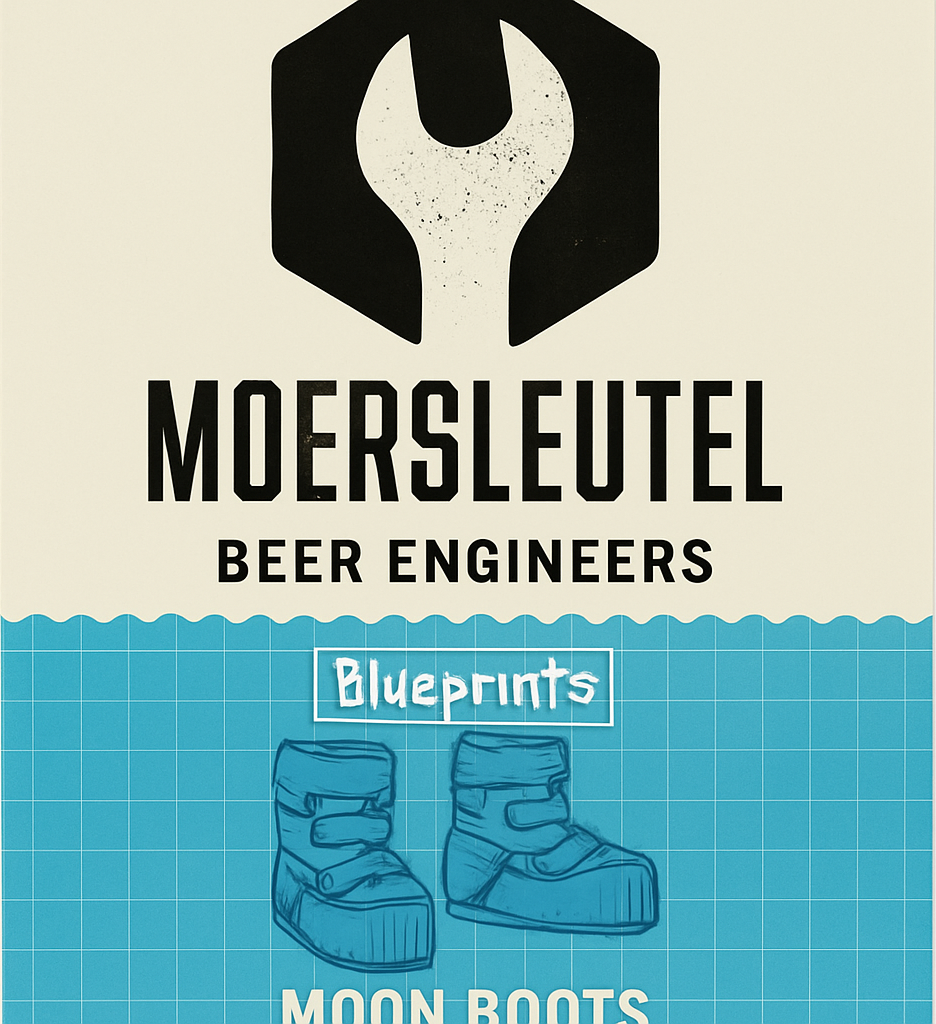 Etiket van Moersleutel Moon Boots