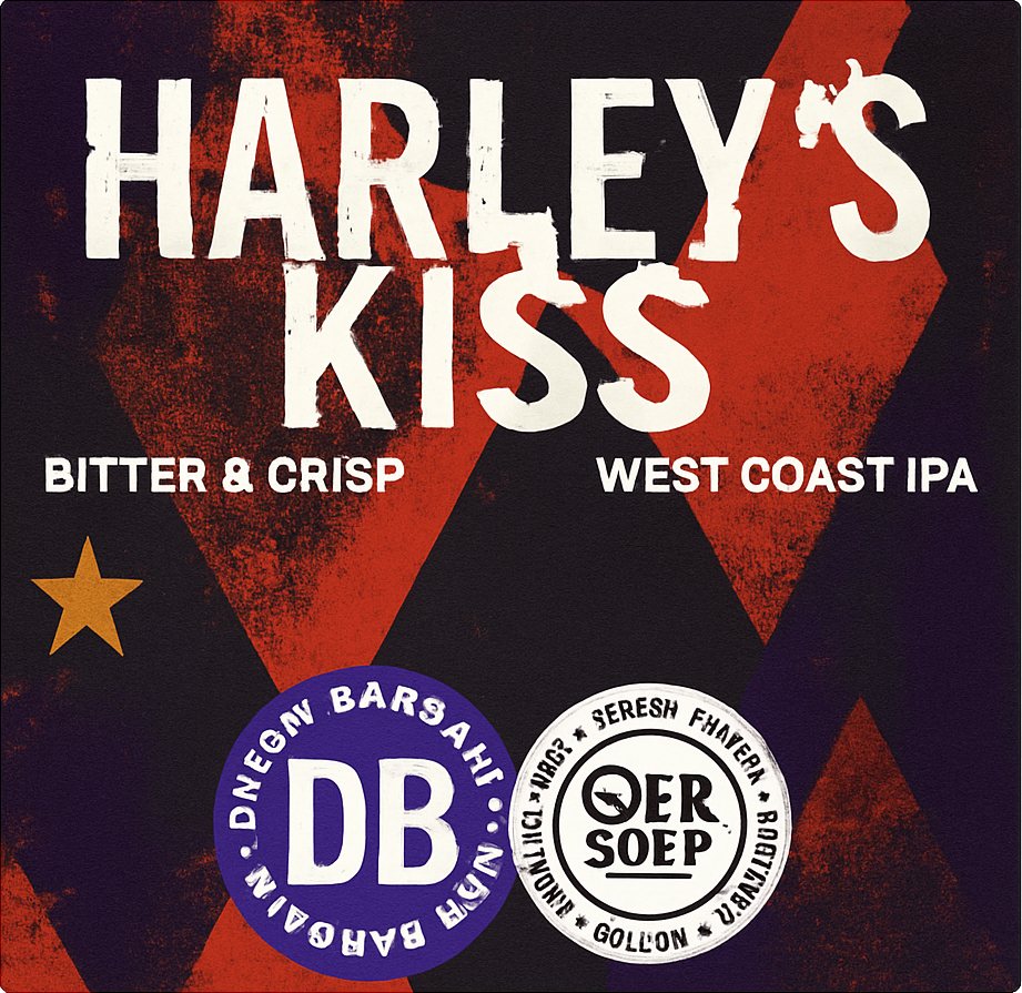 Etiket van Dutch Bargain Harley's Kiss