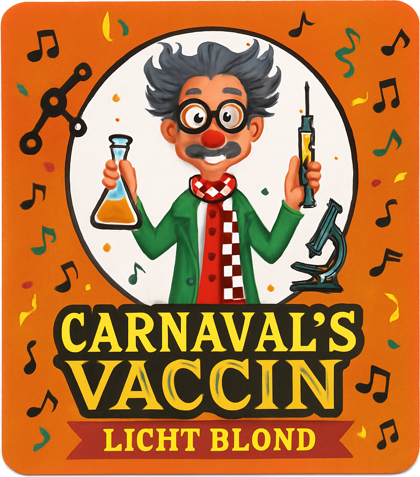 Etiket van Meuleneind Carnaval's Vaccin Licht Blond