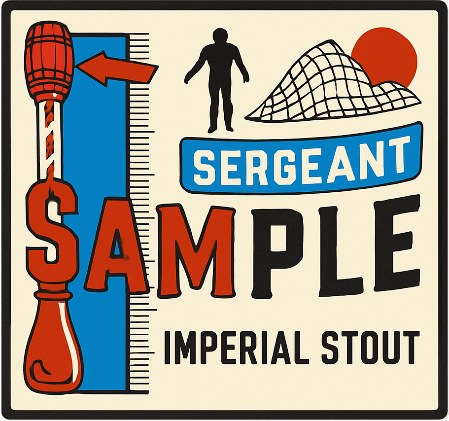 Etiket van Kompaan Foreign Legion 2025 Sergant Sample