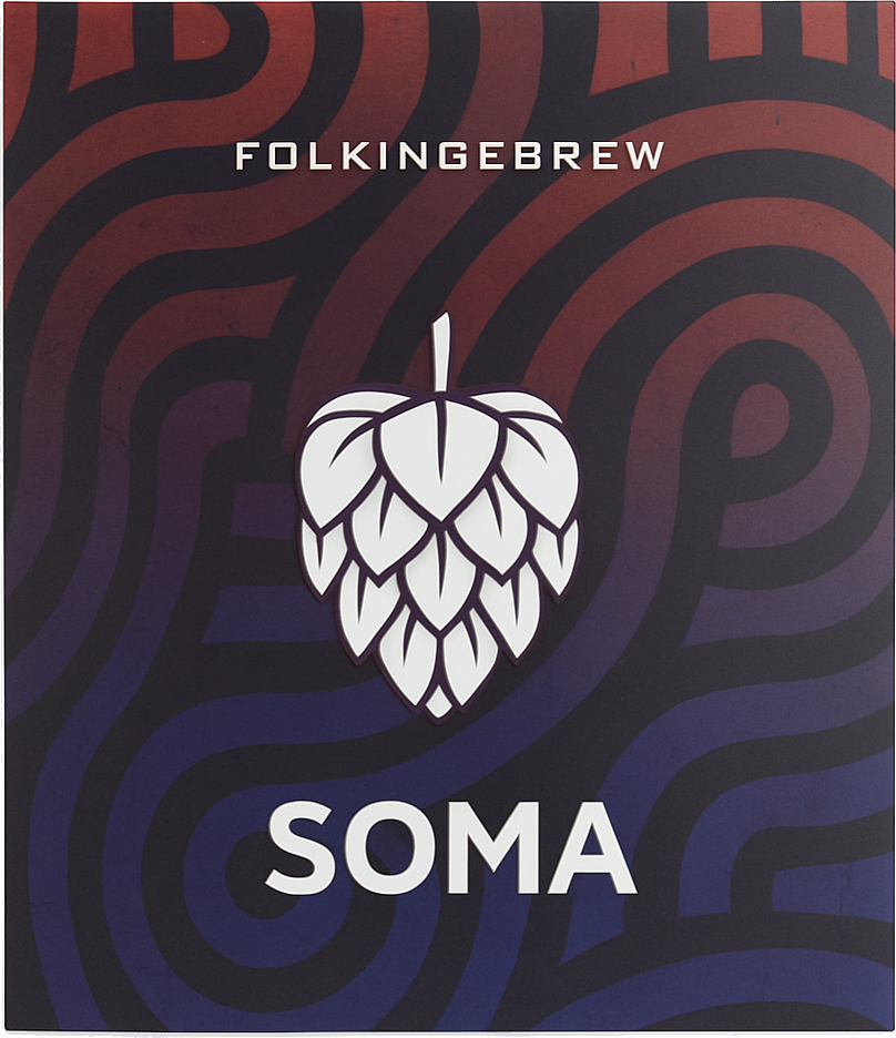 Etiket van Folkingebrew x SOMA Mindset