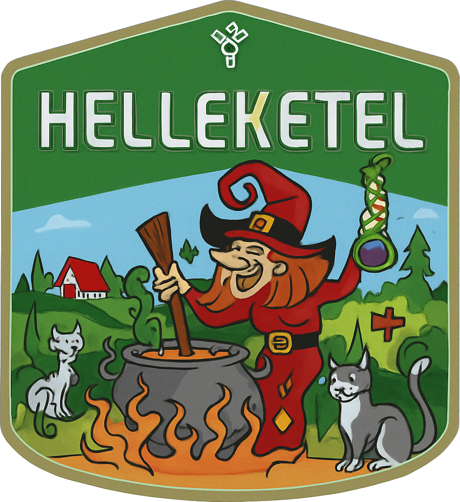 Etiket van De Bie Helleketel