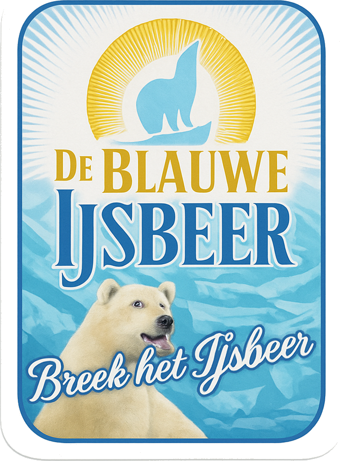 Etiket van Breek Het IJsbeer