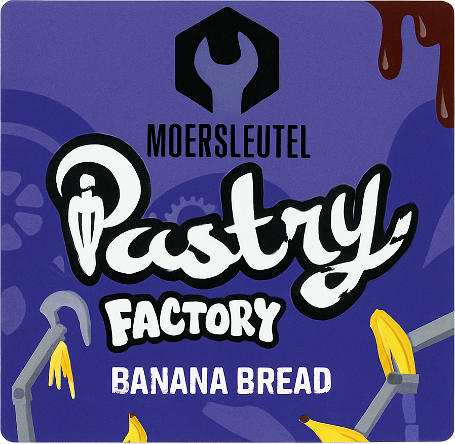 Etiket van Moersleutel Pastry Factory: Banana Bread