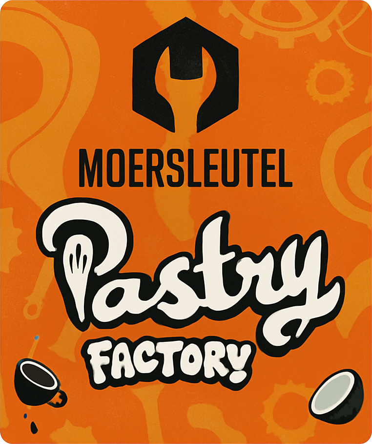 Etiket van Moersleutel Pastry Factory: Coconut Coffee Barley Wine