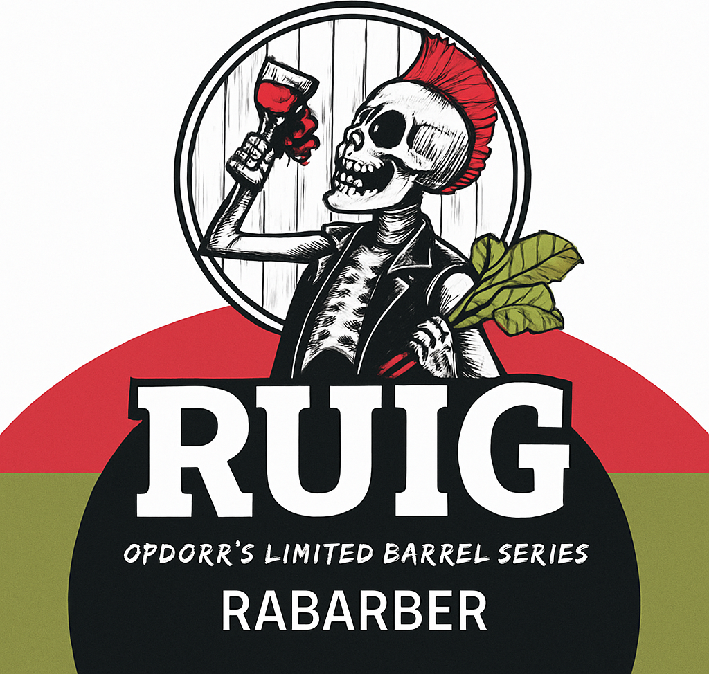 Etiket van Oproer RUIG Rabarber