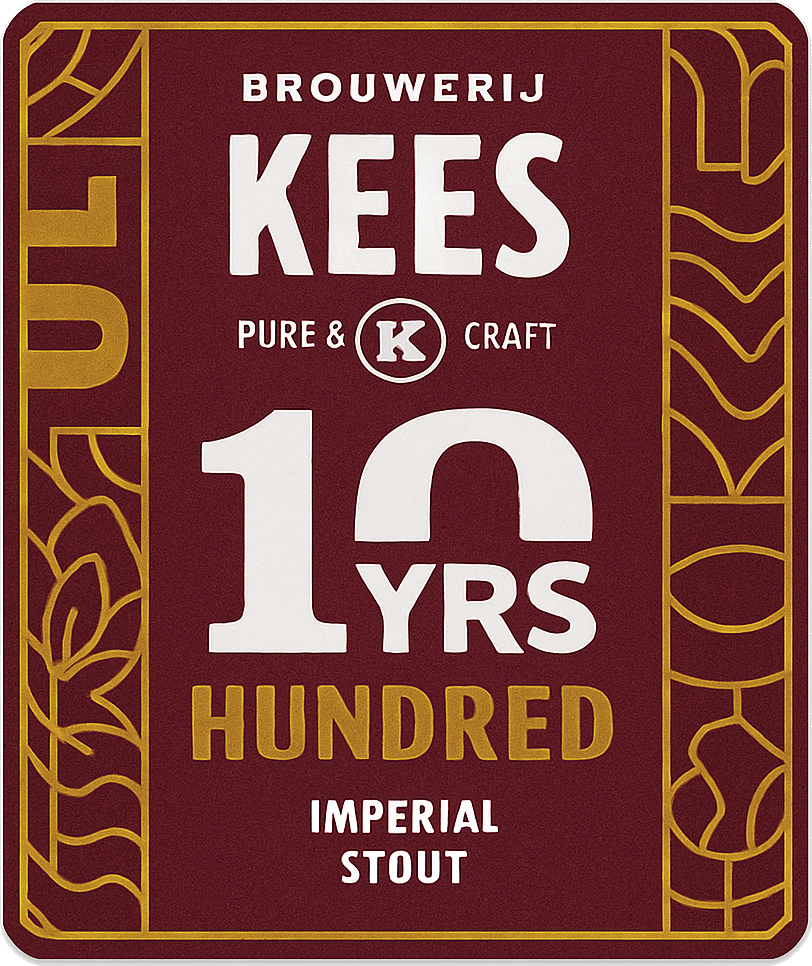 Etiket van Kees 10 Years Hundred