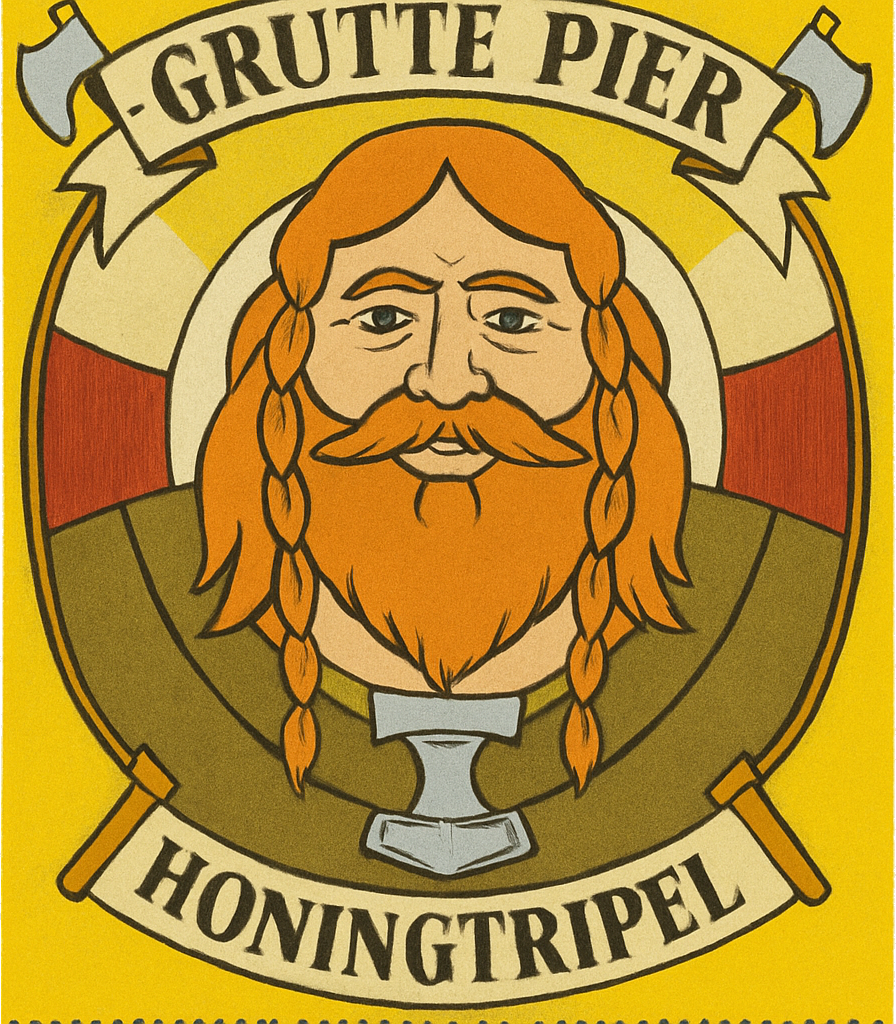 Etiket van Grutte Pier Honingtripel