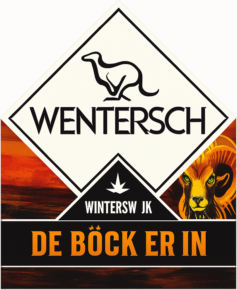 Etiket van Wentersch De Bock er in
