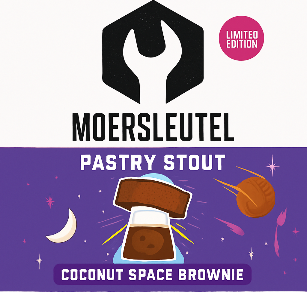 Etiket van Moersleutel Coconut Space Brownie