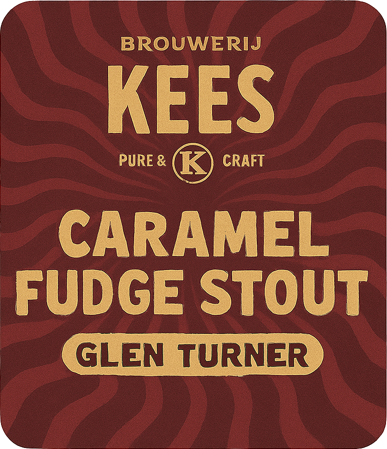 Etiket van Kees Caramel Fudge Stout BA Glenn Turner