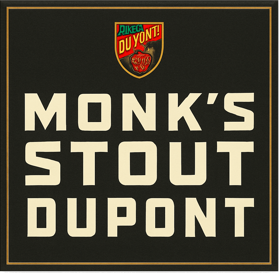 Etiket van Monk's Stout Dupont