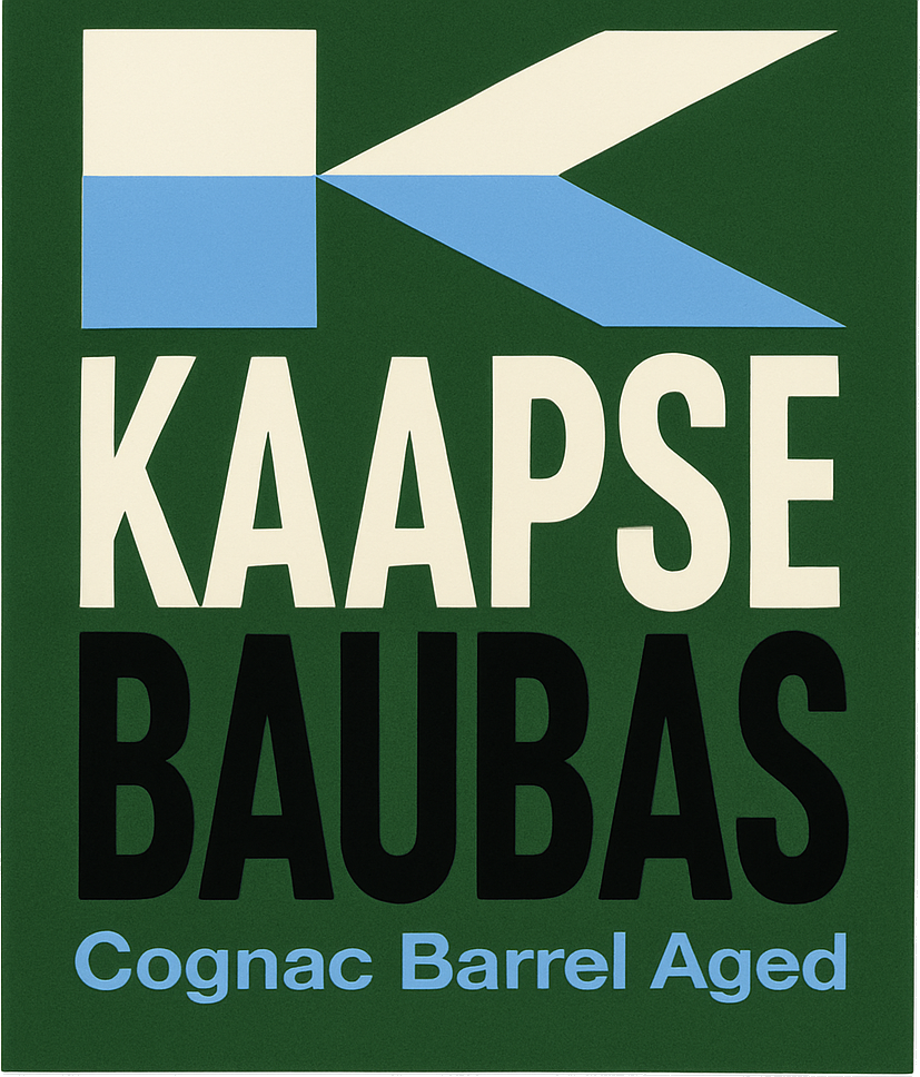 Etiket van Kaapse Baubas Cognac Barrel Aged