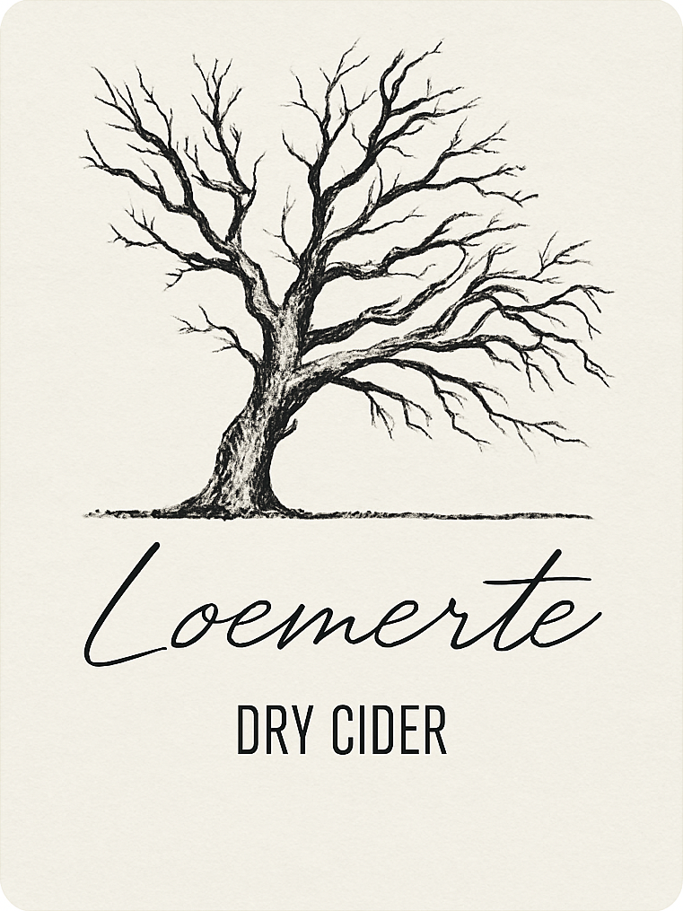 Etiket van Boerenerf Loemerte Oude Cider